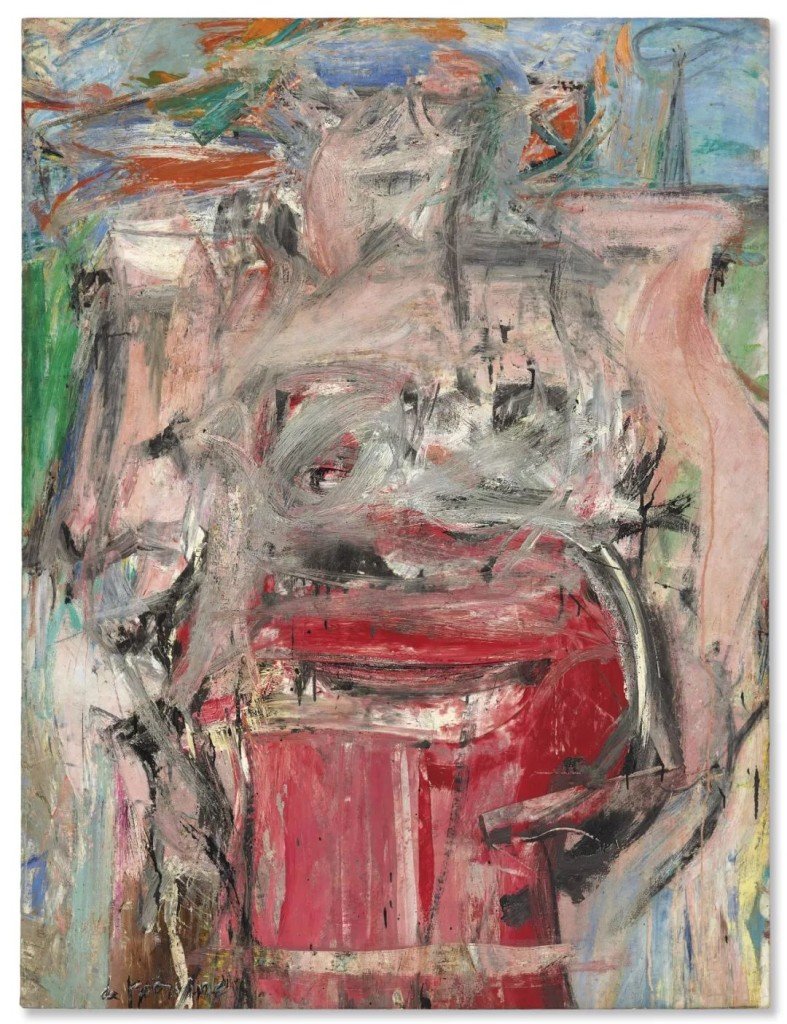 威廉·德·庫寧，《Woman as Landscape》（1954-1955）
